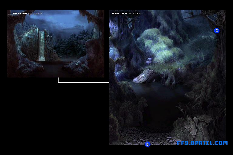 魔の森のマップ画像3：ファイナルファンタジー9 完全攻略