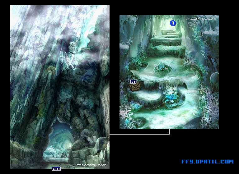 氷の洞窟のマップ画像1：ファイナルファンタジー9 完全攻略
