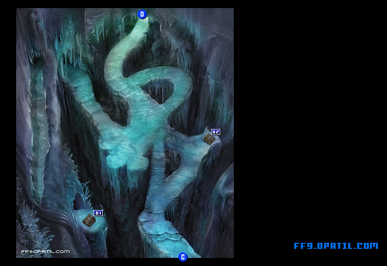氷の洞窟のマップ画像4：ファイナルファンタジー9 完全攻略