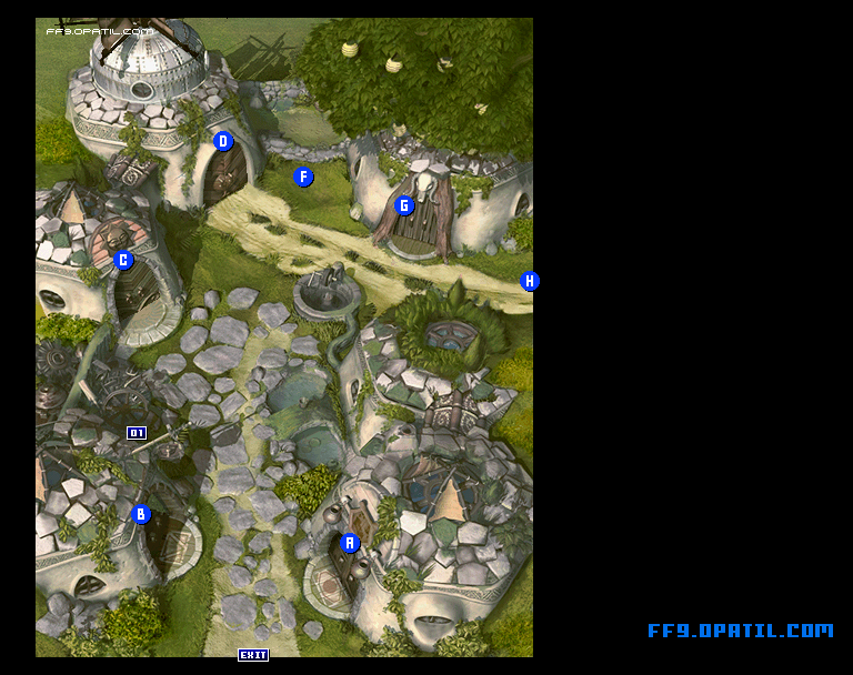 ダリの村のマップ画像1：ファイナルファンタジー9 完全攻略