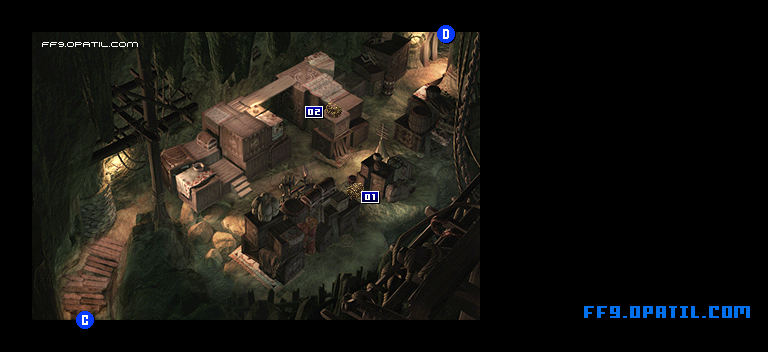 ダリの村・地下のマップ画像4：ファイナルファンタジー9 完全攻略