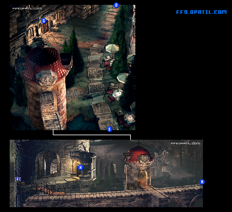 Dark City Treno Map Image 2 : FF9 - Final Fantasy IX Walkthrough and Strategy Guide
