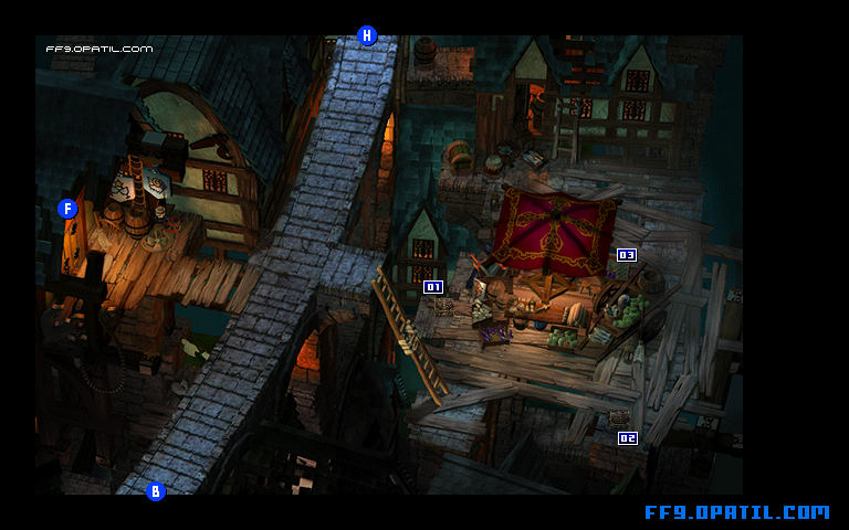 Dark City Treno Map Image 6 : FF9 - Final Fantasy IX Walkthrough and Strategy Guide