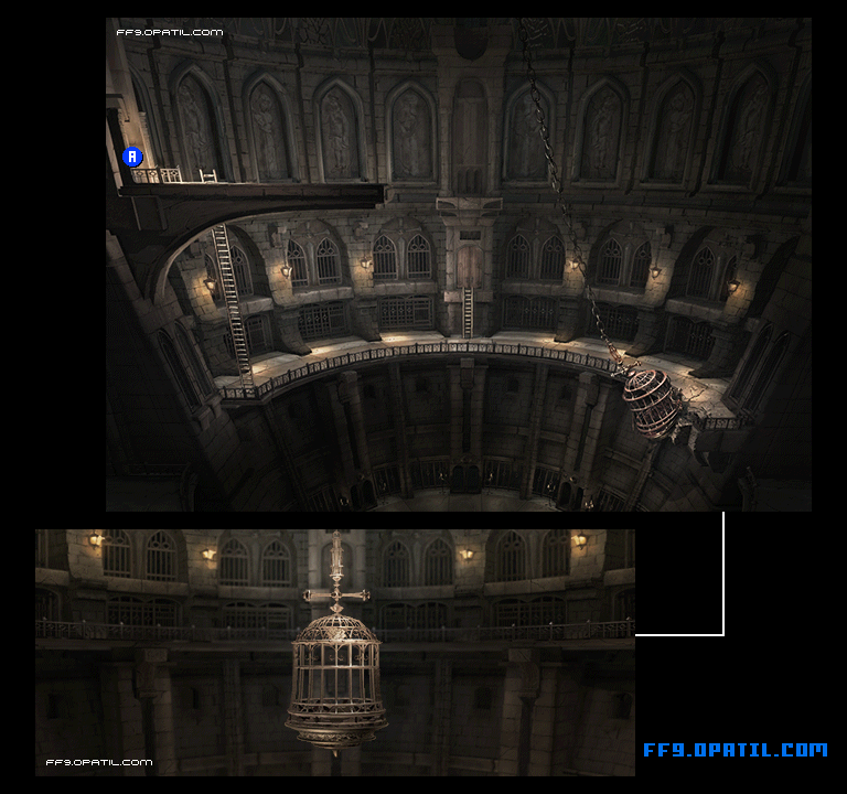 Alexandria Castle - Underground Map Image 1 : FF9 - Final Fantasy IX Walkthrough and Strategy Guide
