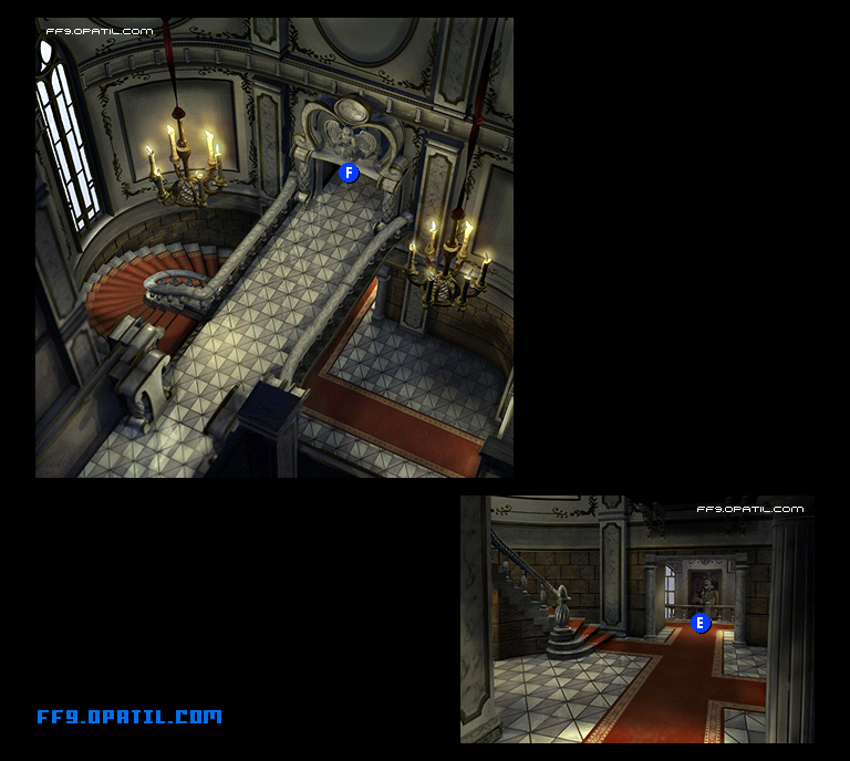 Alexandria Castle - Underground Map Image 6 : FF9 - Final Fantasy IX Walkthrough and Strategy Guide