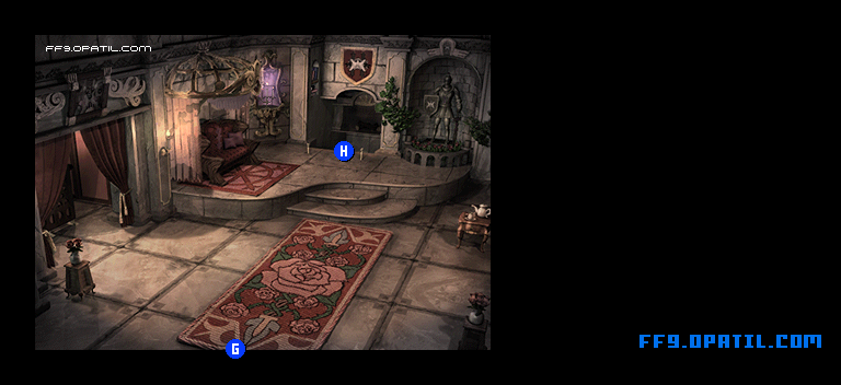 Alexandria Castle - Underground Map Image 8 : FF9 - Final Fantasy IX Walkthrough and Strategy Guide