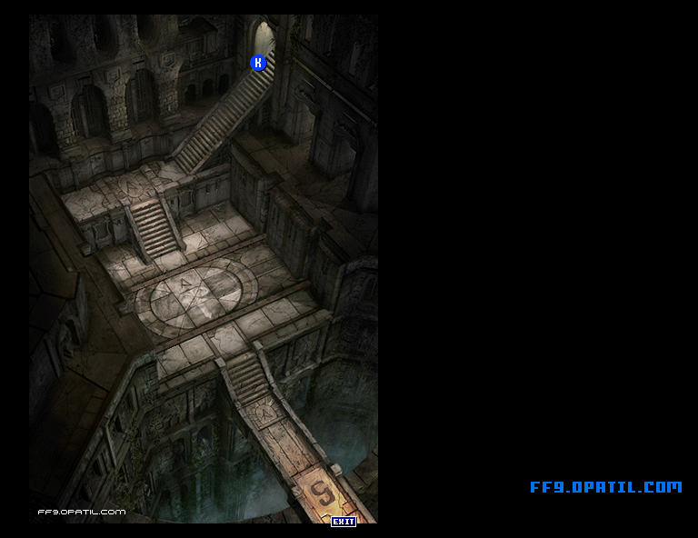 Alexandria Castle - Underground Map Image 12 : FF9 - Final Fantasy IX Walkthrough and Strategy Guide