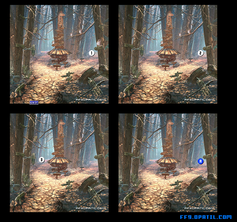 枯れた森のマップ画像1：ファイナルファンタジー9 完全攻略
