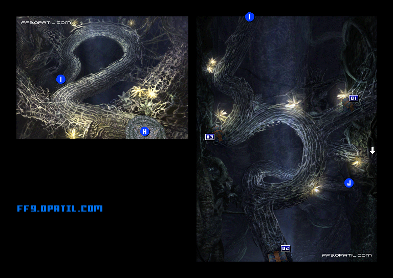 Iifa Tree - Bottom Map Image 5 : FF9 - Final Fantasy IX Walkthrough and Strategy Guide