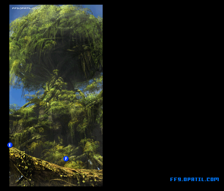 イーファの樹・上のマップ画像3：ファイナルファンタジー9 完全攻略