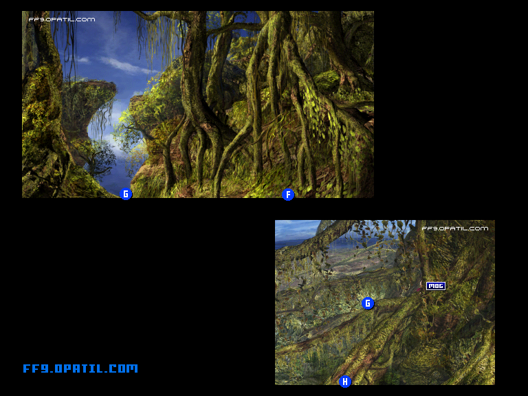 イーファの樹・上のマップ画像4：ファイナルファンタジー9 完全攻略
