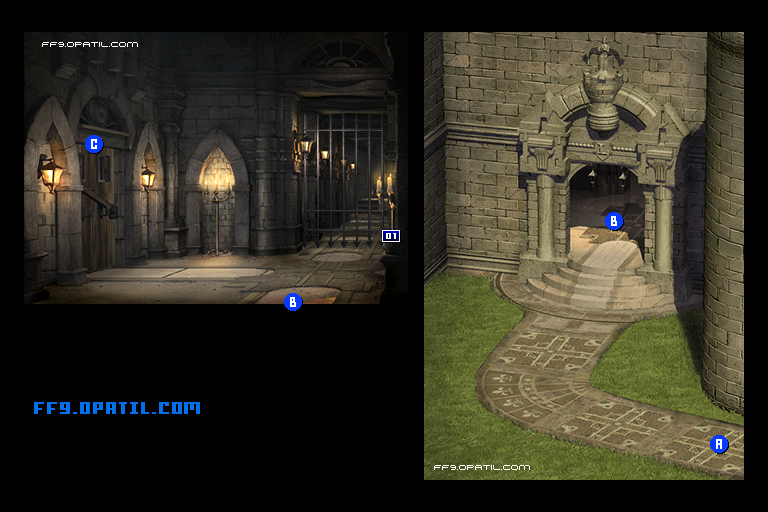 Alexandria Castle - Port Map Image 2 : FF9 - Final Fantasy IX Walkthrough and Strategy Guide