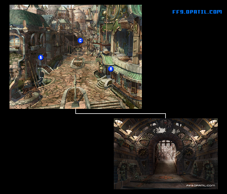 Lindblum Business District - Reconstruction Map Image 1 : FF9 - Final Fantasy IX Walkthrough and Strategy Guide